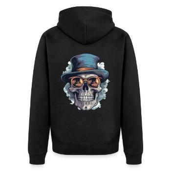 Skull Skull Lunettes de soleil Chapeau Cool - Veste à capuche bio Premium Unisexe - noir - Dos - Nico (187cm)