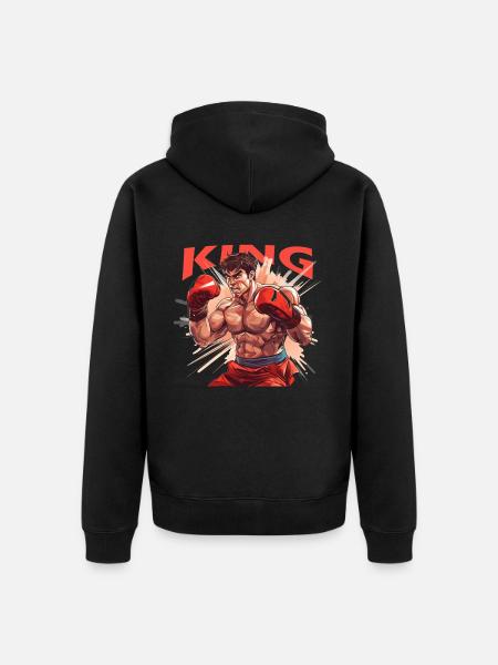 Boxer - Unisex Premium Organic Zip Hoodie - black