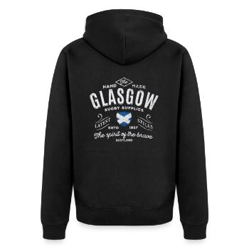 Glasgow rugby supplies - Veste à capuche bio Premium Unisexe - noir - Dos - Nico (187cm)
