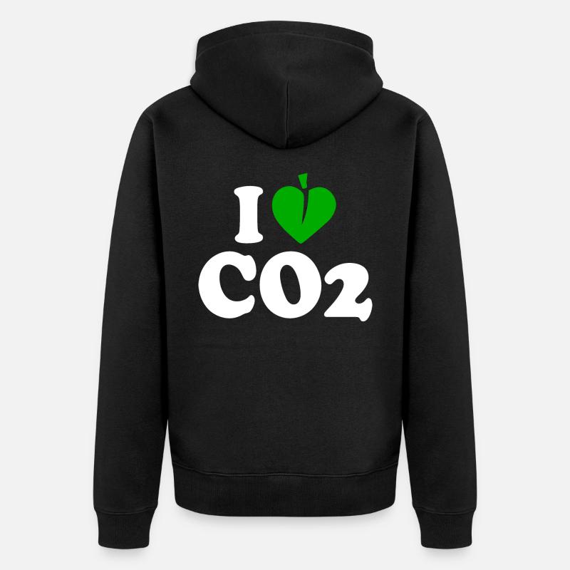 I love co2 - Veste à capuche bio Premium Unisexe - noir