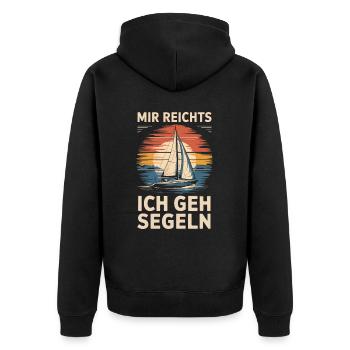 I've had enough I'm going sailing retro sailboat sailor - Unisex Premium Organic Zip Hoodie - black - Back - Nico (187cm)