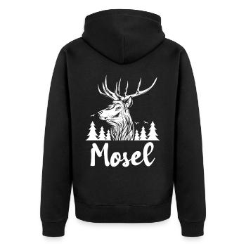 Moselle - Veste à capuche bio Premium Unisexe - noir - Dos - Nico (187cm)