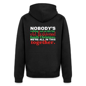 Merry Christmas - Unisex Premium Organic Zip Hoodie - black - Back - Nico (187cm)