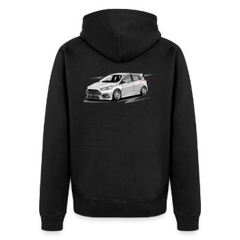 Focus MK3 RS without driver - Unisex Premium Organic Zip Hoodie - black - Back - Nico (187cm)