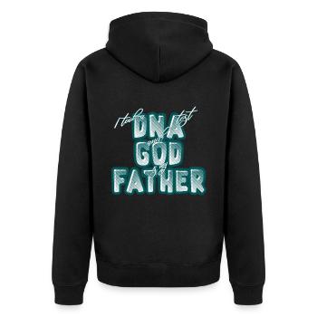 I took a DNA test and God is my father 12 - Unisex Premium Organic Zip Hoodie - black - Back - Nico (187cm)