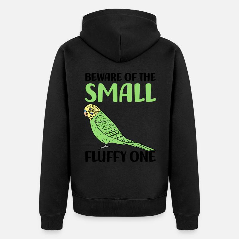 Perruche ondulée - Veste à capuche bio Premium Unisexe - noir