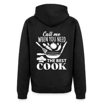 Chef Chef Chef Cuisine Drôle de dicton - Veste à capuche bio Premium Unisexe - noir - Dos - Nico (187cm)