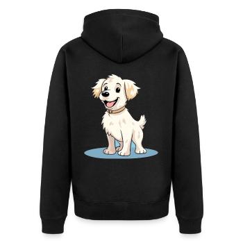 Conception de chien mignon pour les propriétaires de chiens - Veste à capuche bio Premium Unisexe - noir - Dos - Nico (187cm)