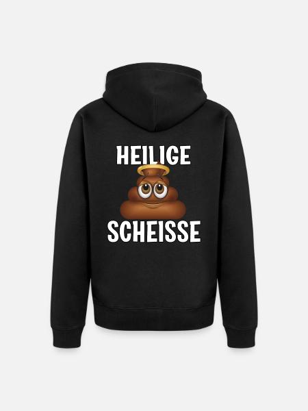Heiligige Scheisse - Unisex Premium Bio Zip Hoodie - Schwarz