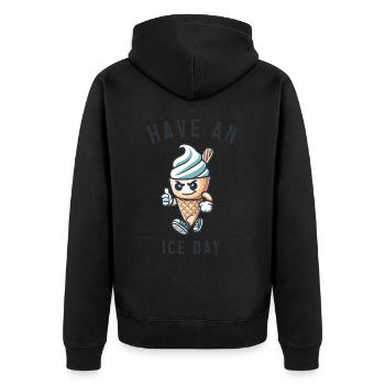 Bonne journée - Veste à capuche bio Premium Unisexe - noir - Dos - Nico (187cm)
