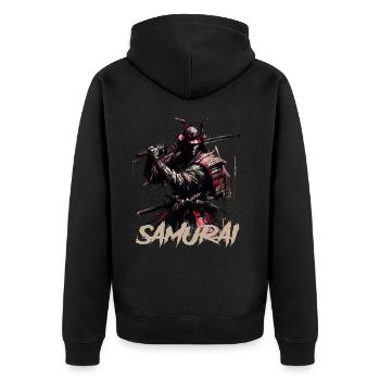 Samouraï - Veste à capuche bio Premium Unisexe - noir - Dos - Nico (187cm)