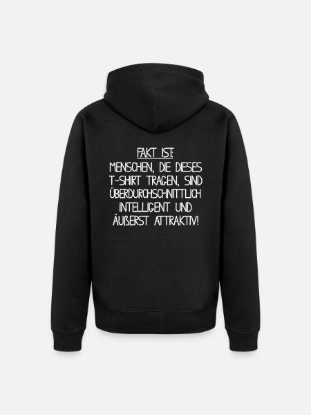 Fakt ist - Unisex Premium Bio Zip Hoodie - Schwarz