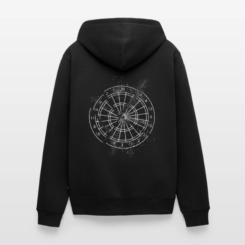 Fléchettes, jeu de fléchettes, jeu de fléchettes, fléchettes, joueurs de fléchettes Veste à capuche bio Premium Unisexe