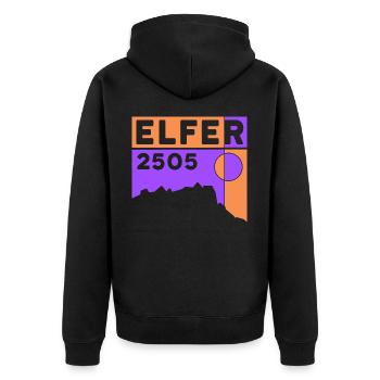 Elfer Berg Elferspitze Hike Normalweg Tirol - Unisex Premium Organic Zip Hoodie - black - Back - Nico (187cm)