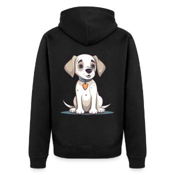 Conception de chien mignon pour les propriétaires de chiens - Veste à capuche bio Premium Unisexe - noir - Dos - Nico (187cm)