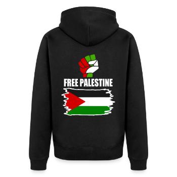 Free palestine - Veste à capuche bio Premium Unisexe - noir - Dos - Nico (187cm)