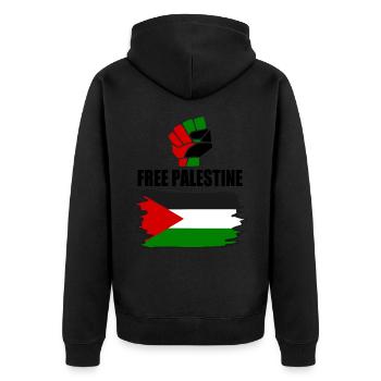 Free palestine - Veste à capuche bio Premium Unisexe - noir - Dos - Nico (187cm)
