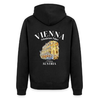 Vienna Schönbrunn Palace Austria Hietzing Vienna - Unisex Premium Organic Zip Hoodie - black - Back - Nico (187cm)