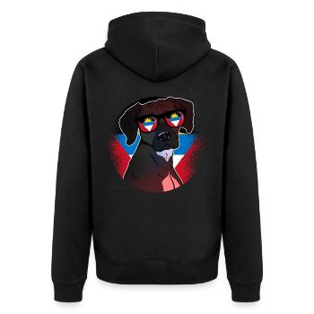 Antigua et Barbuda - Veste à capuche bio Premium Unisexe - noir - Dos - Nico (187cm)