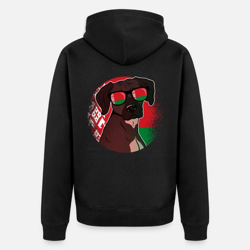 Biélorussie - Veste à capuche bio Premium Unisexe - noir