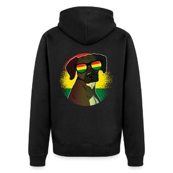 Bolivie - Veste à capuche bio Premium Unisexe - noir - Dos - Nico (187cm)