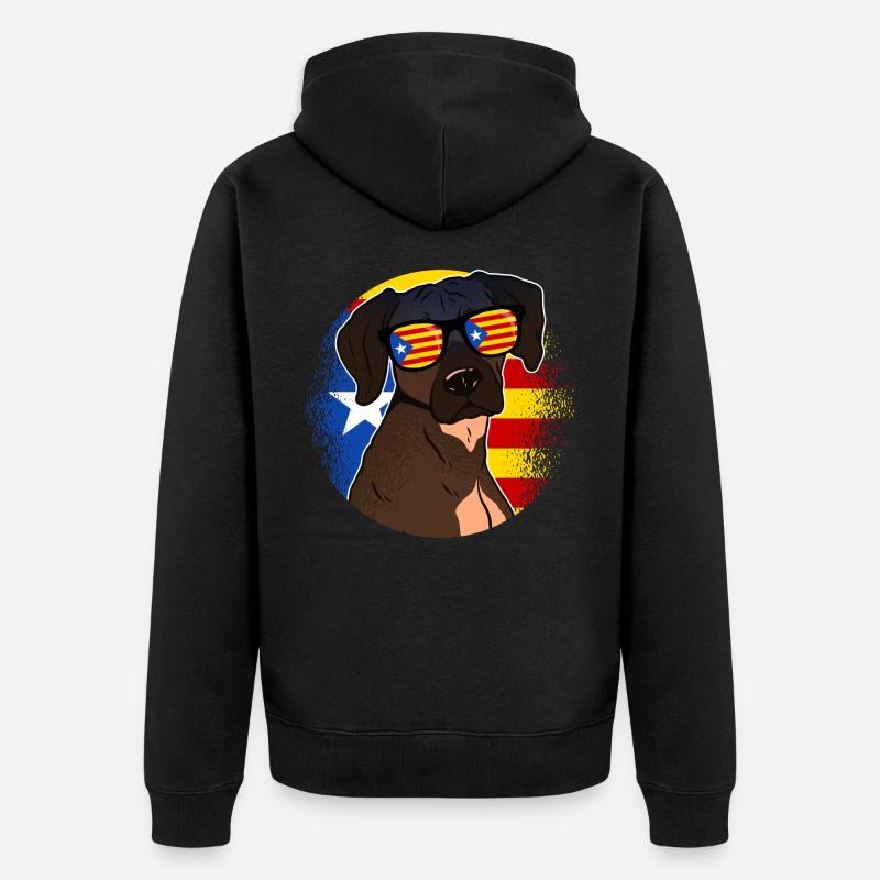 Catalogne - Veste à capuche bio Premium Unisexe - noir