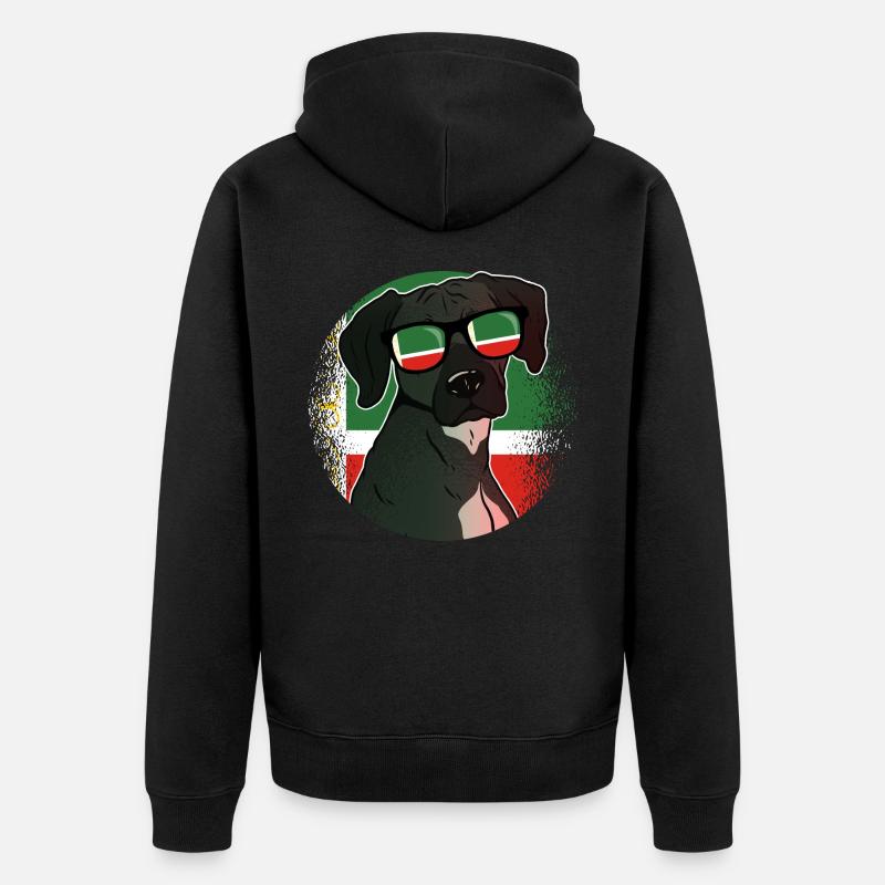 Tschetschenien - Unisex Premium Bio Zip Hoodie - Schwarz