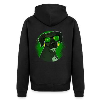 Cocos Islands - Unisex Premium Organic Zip Hoodie - black - Back - Nico (187cm)