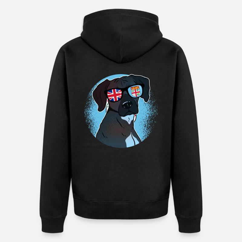 Fidschi - Unisex Premium Bio Zip Hoodie - Schwarz
