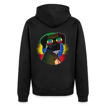 Éthiopie - Veste à capuche bio Premium Unisexe - noir - Dos - Nico (187cm)