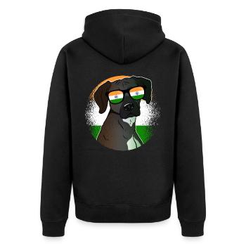 Inde - Veste à capuche bio Premium Unisexe - noir - Dos - Nico (187cm)