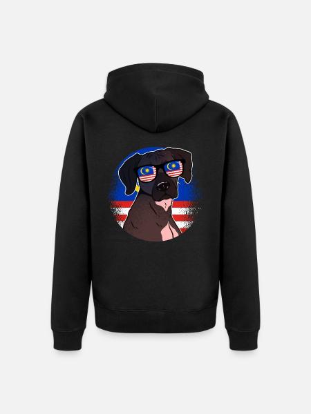 Malaysia - Unisex Premium Organic Zip Hoodie - black