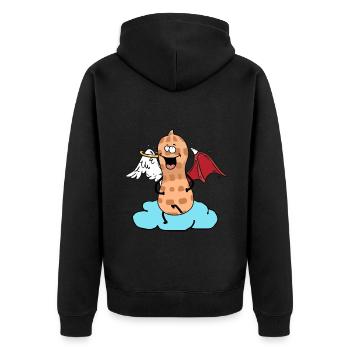 Céleste cacahuète ange petit diable nuage noix - Veste à capuche bio Premium Unisexe - noir - Dos - Nico (187cm)