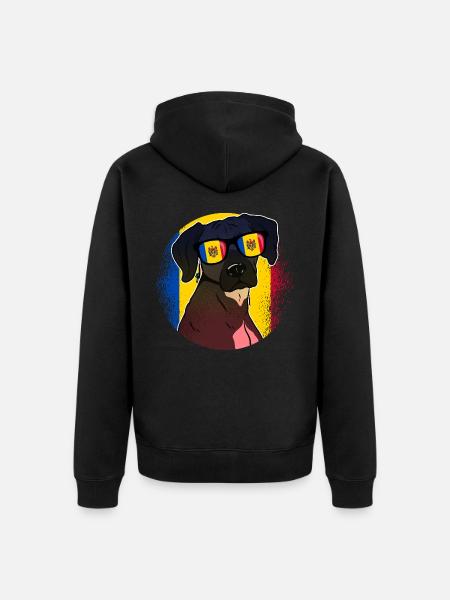 Moldova - Unisex Premium Organic Zip Hoodie - black