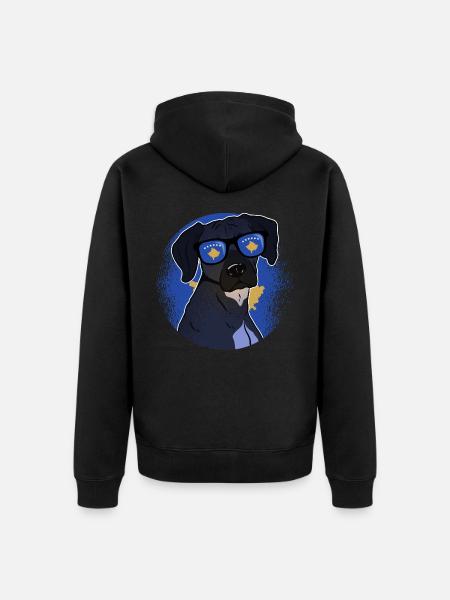 Kosovo - Unisex Premium Organic Zip Hoodie - black