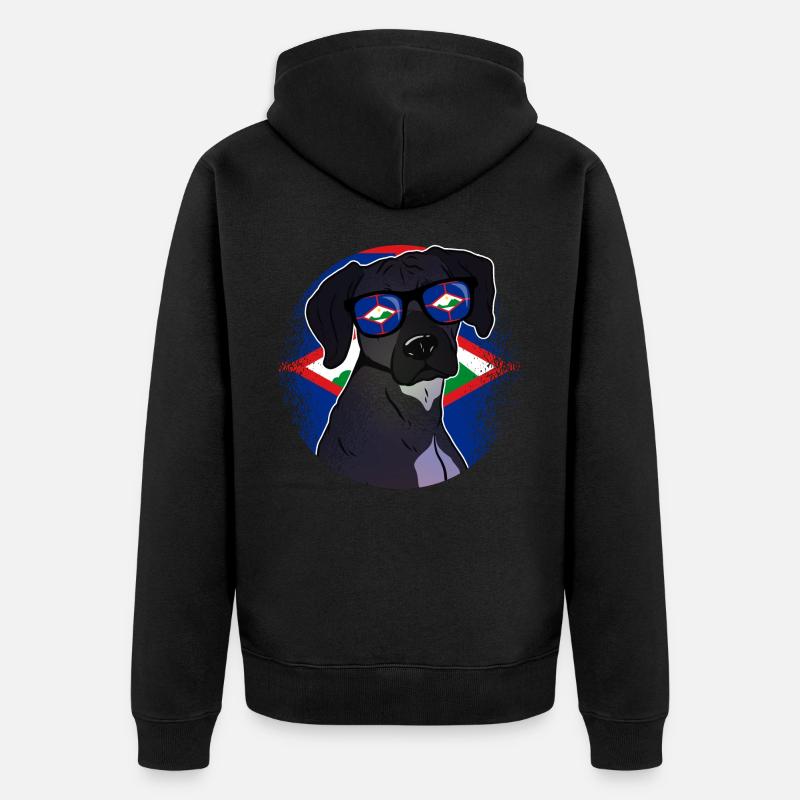 Sint Eustatius - Unisex Premium Bio Zip Hoodie - Schwarz