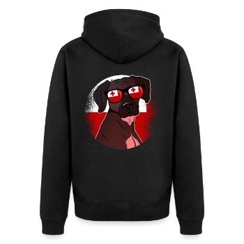 Tonga - Veste à capuche bio Premium Unisexe - noir - Dos - Nico (187cm)