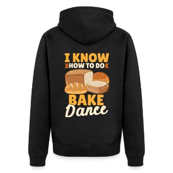 Bread Baking Bread Maker - Unisex Premium Organic Zip Hoodie - black - Back - Nico (187cm)