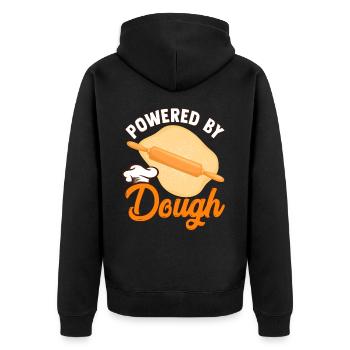 Bread Baking Bread Maker - Unisex Premium Organic Zip Hoodie - black - Back - Nico (187cm)