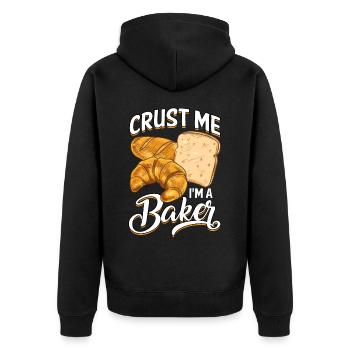 Bread Baking Bread Maker - Unisex Premium Organic Zip Hoodie - black - Back - Nico (187cm)