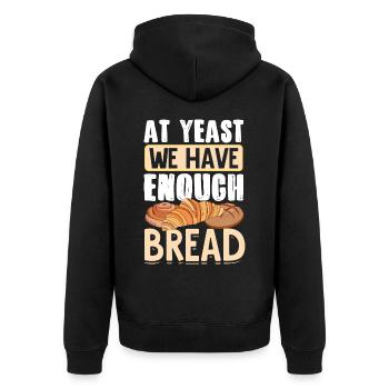 Bread Baking Bread Maker - Unisex Premium Organic Zip Hoodie - black - Back - Nico (187cm)