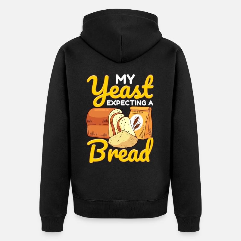 Bread Baking Bread Maker - Unisex Premium Organic Zip Hoodie - black
