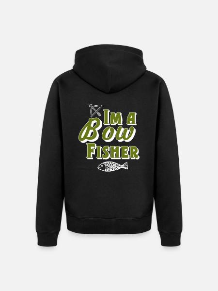 Bowfishing - Unisex Premium Organic Zip Hoodie - black