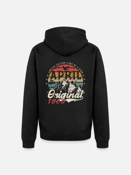 April 1969 | Birthday April 1969 - Unisex Premium Organic Zip Hoodie - black
