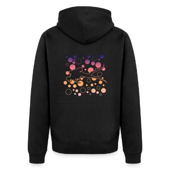 Diving - Unisex Premium Bio Zip Hoodie - Schwarz - Hinten - Nico (187cm)