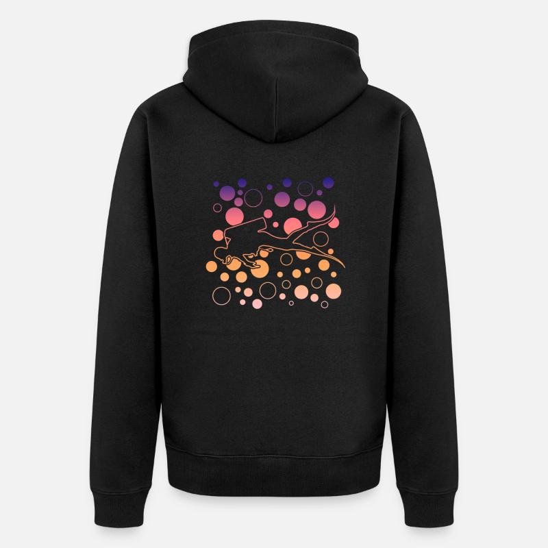 Diving - Unisex Premium Bio Zip Hoodie - Schwarz