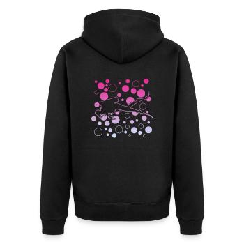 Diving tauchen - Unisex Premium Bio Zip Hoodie - Schwarz - Hinten - Nico (187cm)