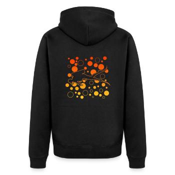 scuba diving - Unisex Premium Bio Zip Hoodie - Schwarz - Hinten - Nico (187cm)
