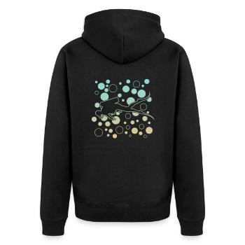 diving scuba diver - Unisex Premium Bio Zip Hoodie - Schwarz - Hinten - Nico (187cm)