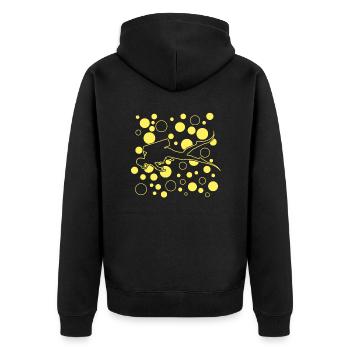 diving tauchen - Unisex Premium Bio Zip Hoodie - Schwarz - Hinten - Nico (187cm)